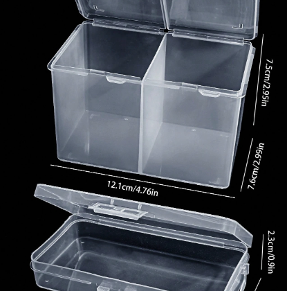 set 2 cajas organizadoras transparentes