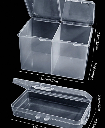 set 2 cajas organizadoras transparentes